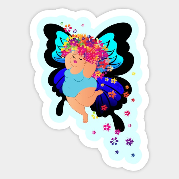 Blue Fairy Sticker by Toni Tees